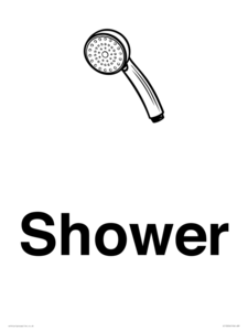 Dementia Shower sign